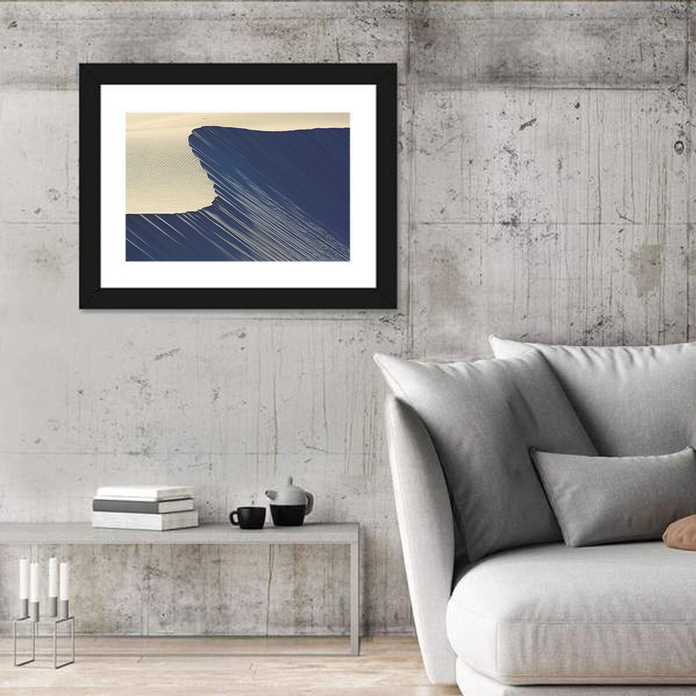 Minimalist Sand Dunes in Late Light Wall Art in a room, landscape