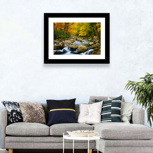 Rushing Autumn Stream Wall Art