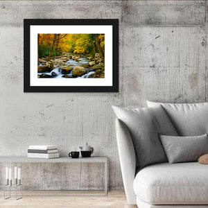 Rushing Autumn Stream Wall Art