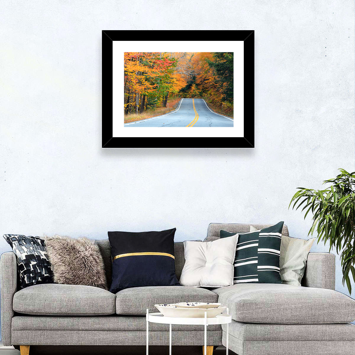 New Hampshire Autumn Way Wall Art