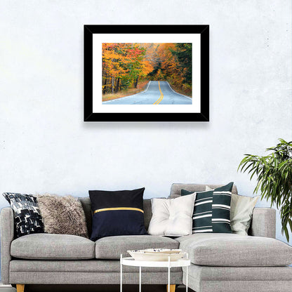New Hampshire Autumn Way Wall Art