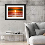 Sunset Over Ocean Wall Art