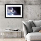 Red-tailed Airplane in Storm Wall Art