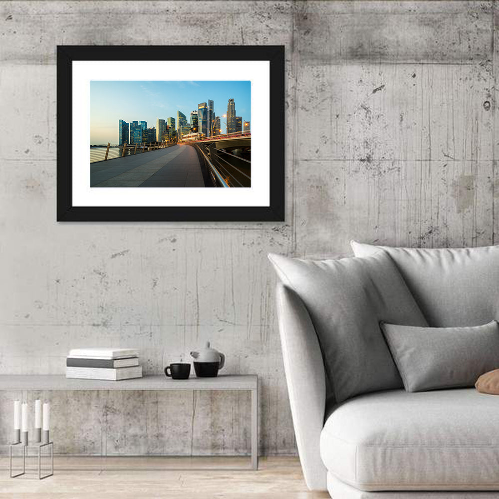 Singapore Business District Skyline Wall Art