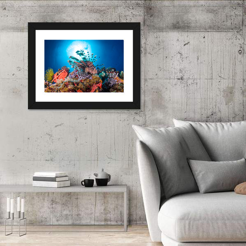 Lionfish in Coral Reef Wall Art