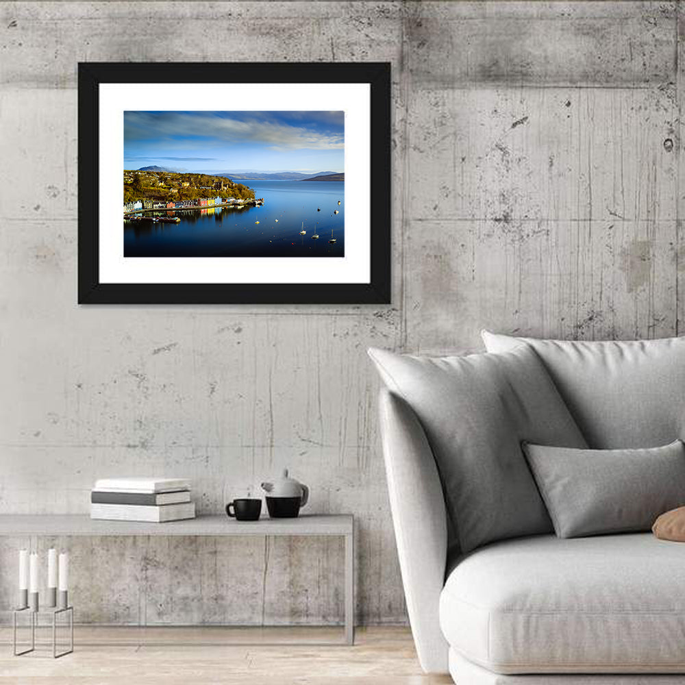 Portree Harbour Colorful Houses Wall Art