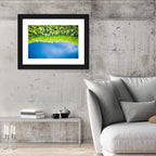 Aerial Blue Lake Over Woodland Wall Art