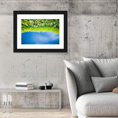 Blue lake In Woodland Wall Art