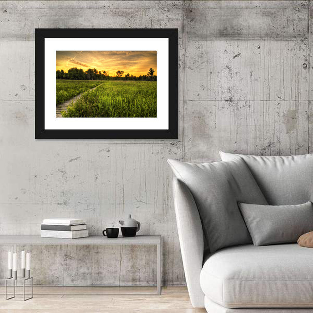 Irwin Prairie Boardwalk Sunset Wall Art