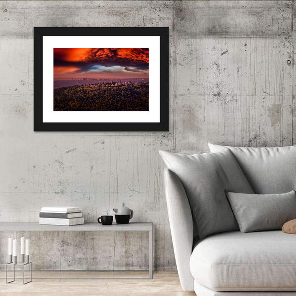 Burnaby Mountain Sunset Skyline Wall Art