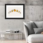 Moon Phases Floral Illustration Wall Art