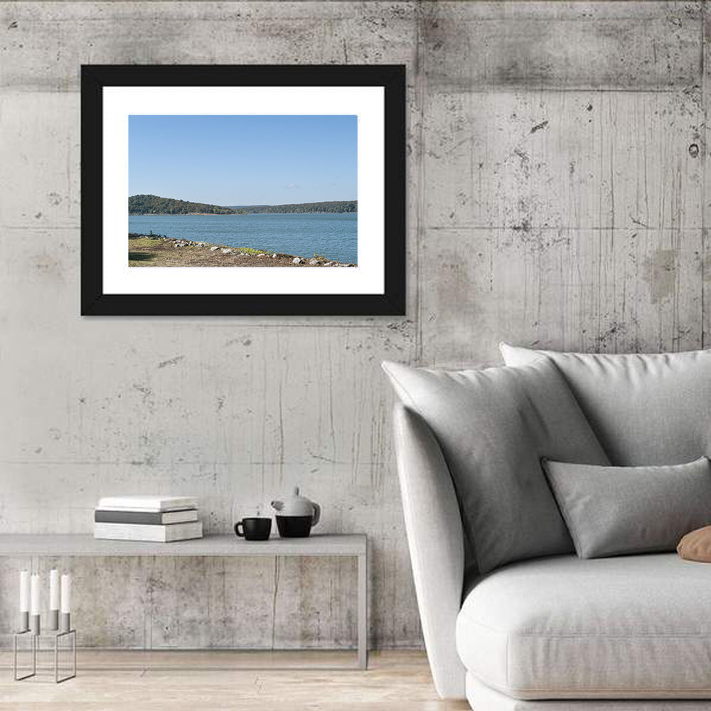 Tenkiller Lake Shoreline Wall Art in a room, landscape