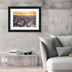 Sapporo Station Skyline at Golden Hour Wall Art