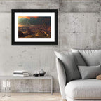 Dusk Storm Over Alien Fortress Wall Art