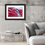 Crimson Impasto Motion Wall Art