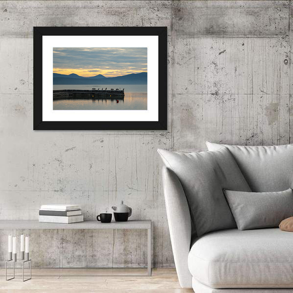 Lake Vrana Pier at Sunset Wall Art