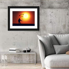 Soldier Silhouette with American Flag Wall Art