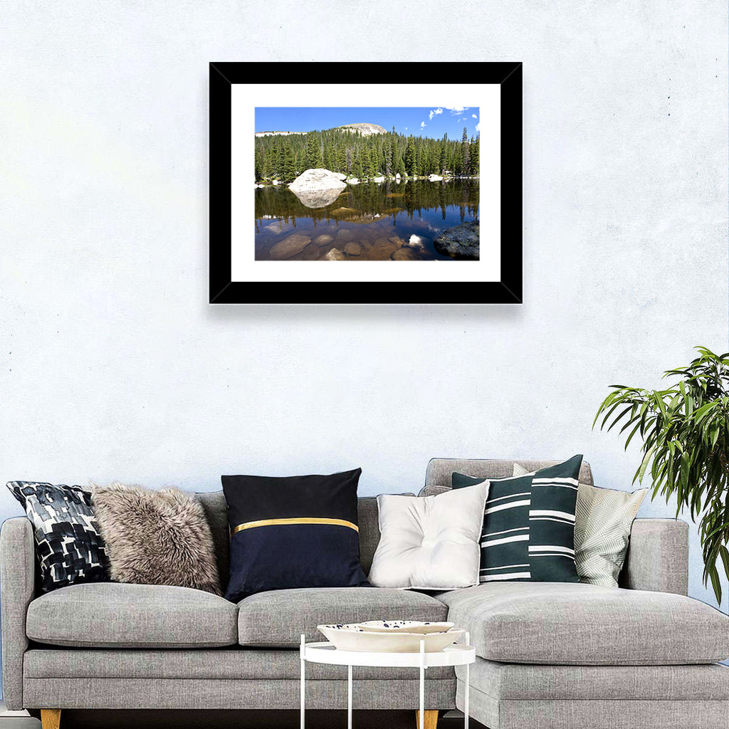 Colorado Forest Lake Reflection Wall Art