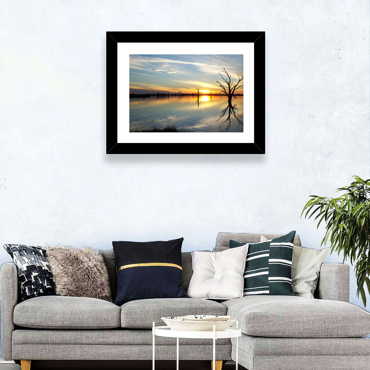 Murray River Sunset Reflection Wall Art