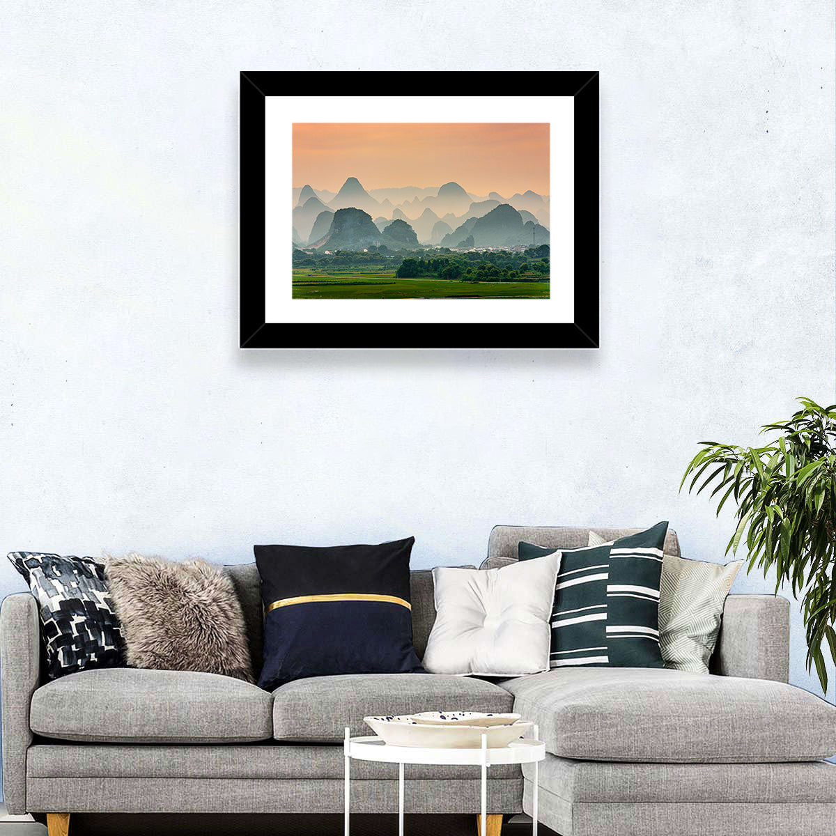 Misty Karst Mountains Wall Art