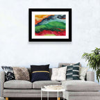 River Through Abstract Mountains Wall Art