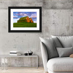 Icelandic Turf Houses at Dusk Wall Art
