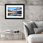 Snow-capped Kachess Lake Reflection Wall Art