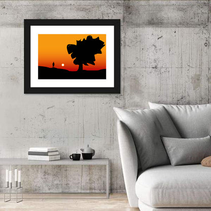 Windy Alone Sunset Wall Art