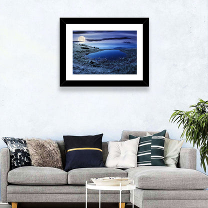 Mountain Lake at Night Wall Art