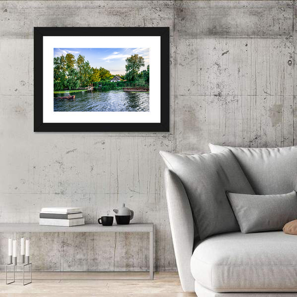 Konka River Golden Hour Wall Art in a room, landscape