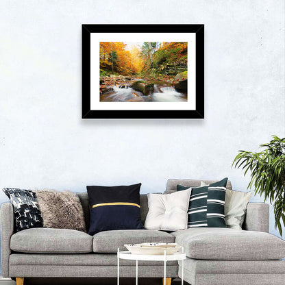 Autumn Forest Stream Wall Art