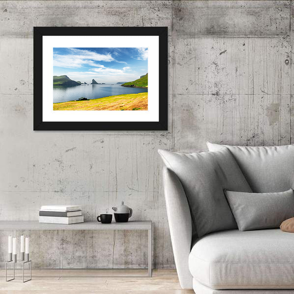 Tindhólmur and Drangarnir Coastal Bay Wall Art