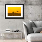 Süleymaniye Mosque Golden Hour Silhouette Wall Art