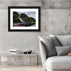 Låtefossen Stone Bridge and Waterfall Wall Art