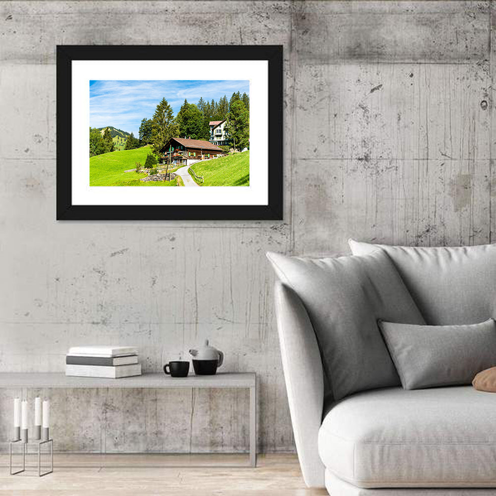 Wengen Alpine Chalet Path Wall Art