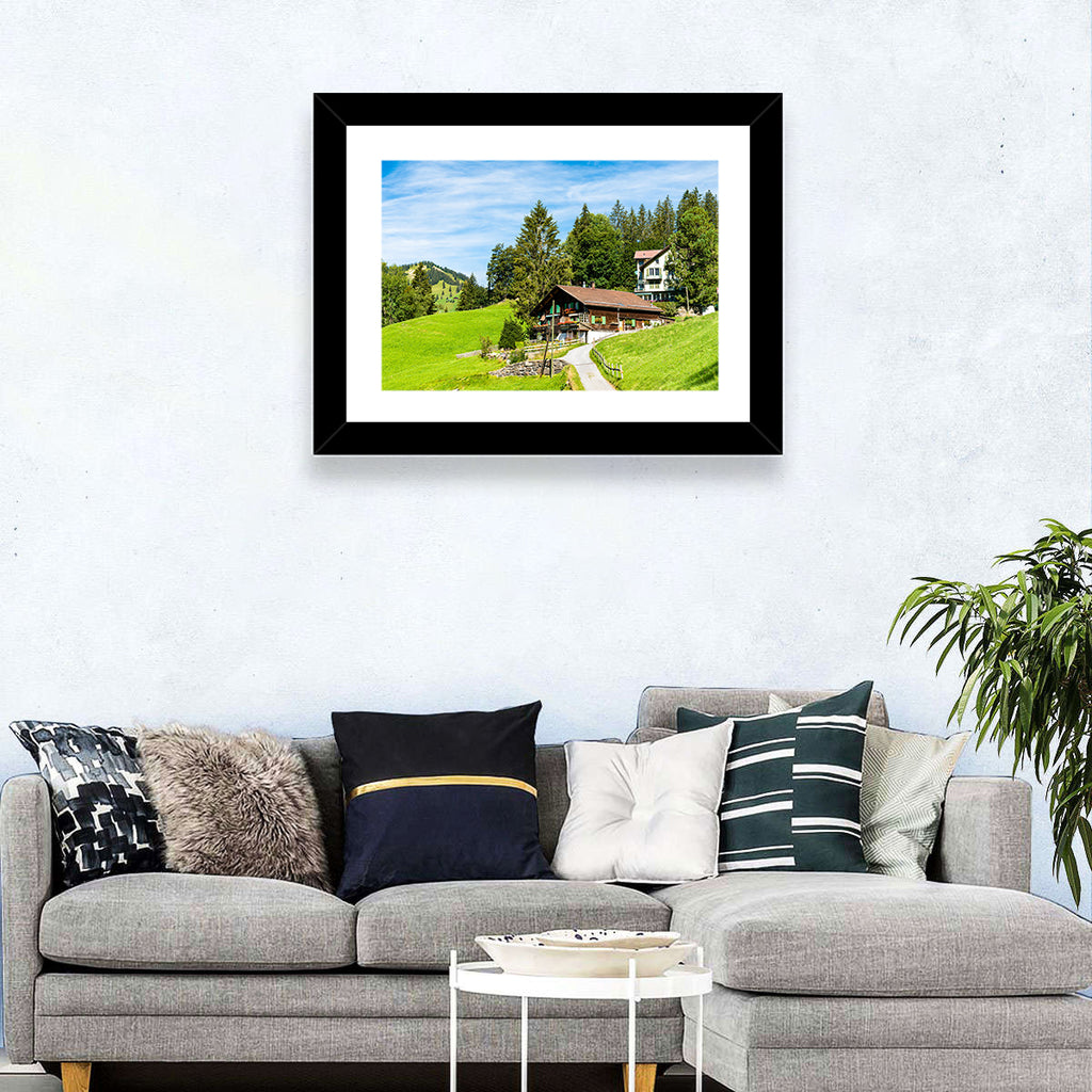 Wengen Alpine Chalet Path Wall Art