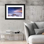 Frozen Lake Ice and Sunset Sky Wall Art