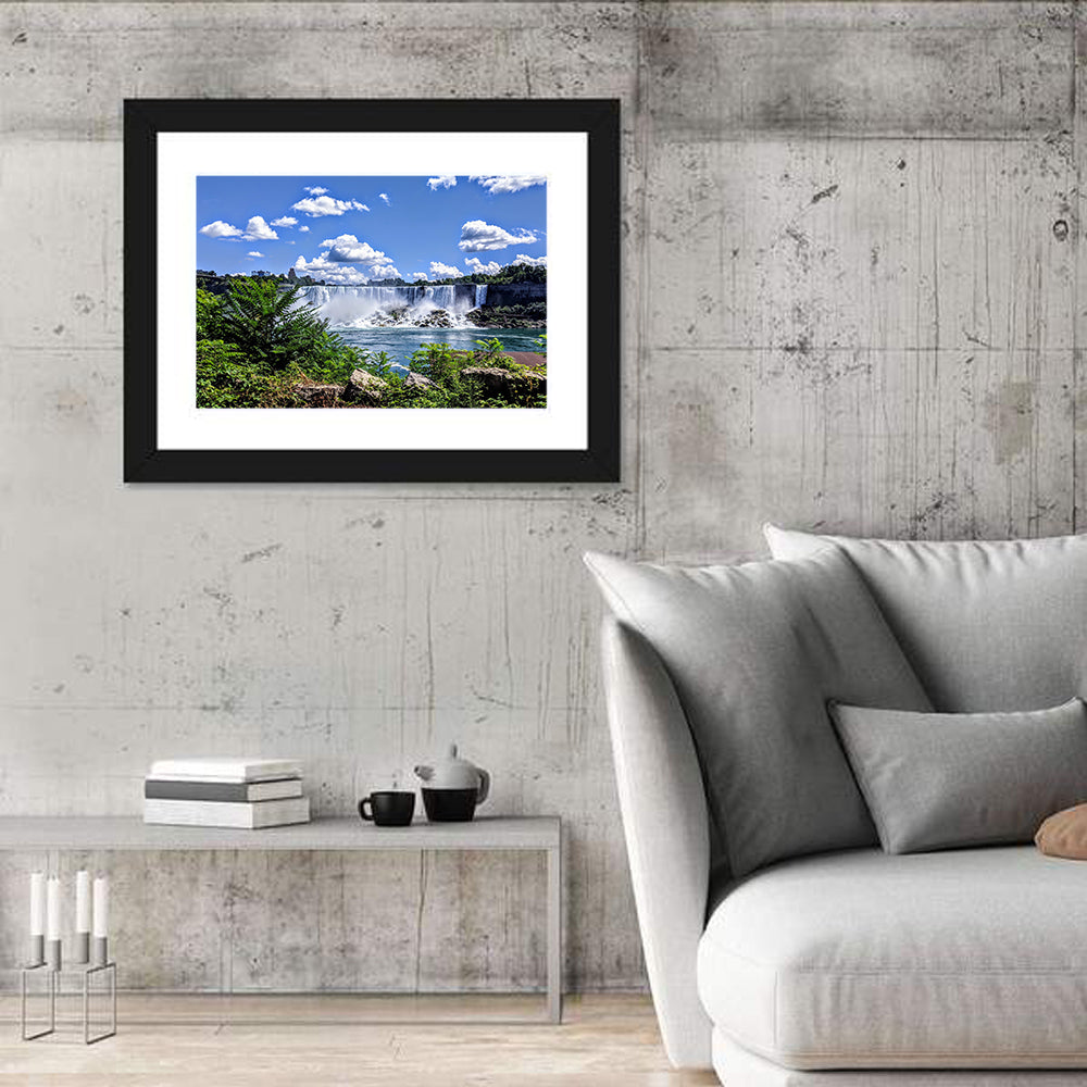 Niagara Falls Horseshoe Cascade Vista Wall Art in a room, landscape