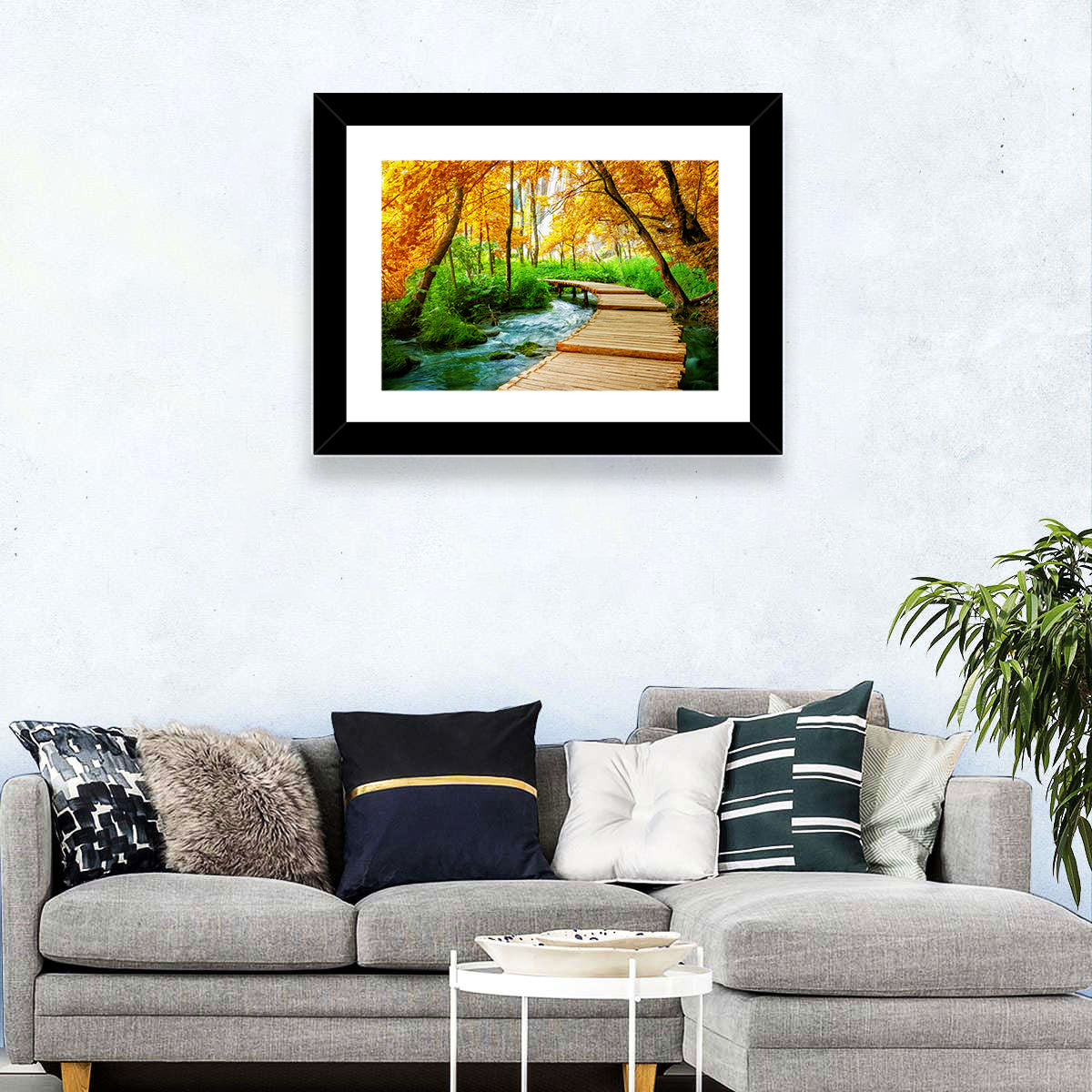 Plitvice Wooden Path Wall Art