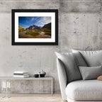 La Meije Alpine Lake and Stone Hut Wall Art
