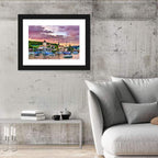 Spiez Castle Harbor Sunset Wall Art