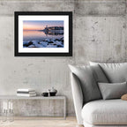 Urk Lighthouse Winter Twilight Harbor Wall Art