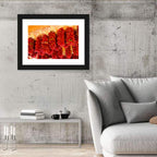 Hanging Dried Chili Peppers Wall Art