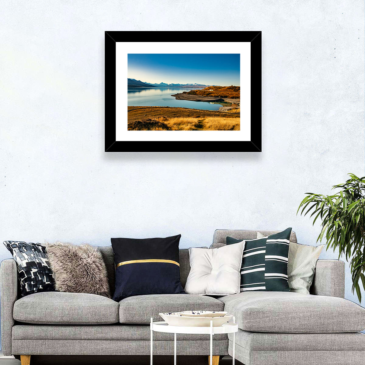 Lake Pukaki Golden Hour with Mount Cook Wall Art