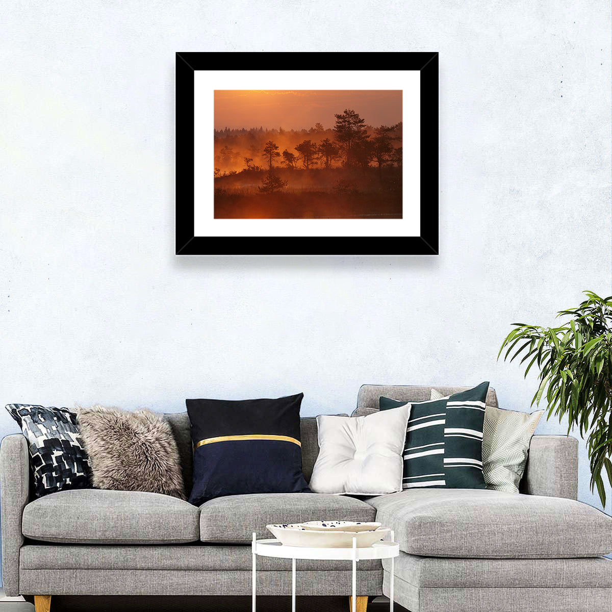 Kakerdaja Bog at Sunrise Wall Art in a room, landscape