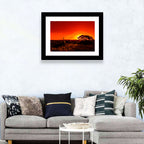 Savanna Sunset with Giraffe Wall Art