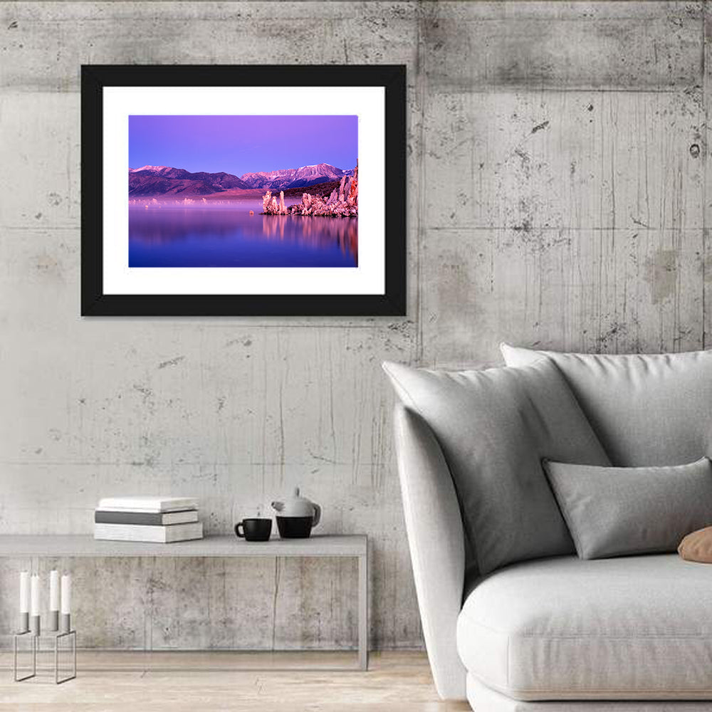 Mountains from Mono Lake Wall Art in a room, landscape