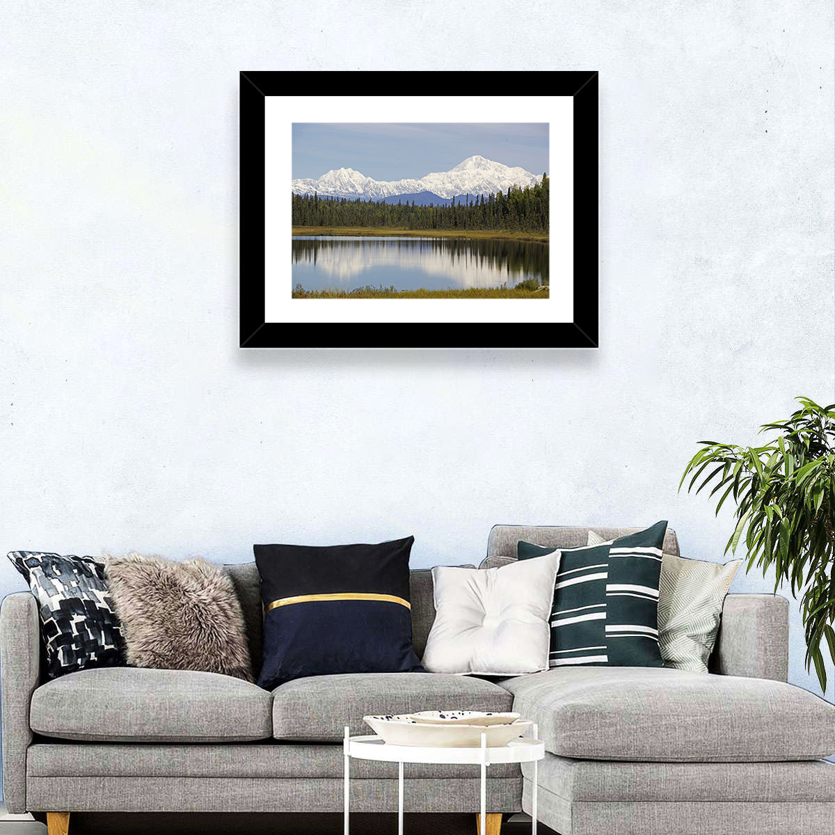 Denali Reflection Wall Art in a room, landscape