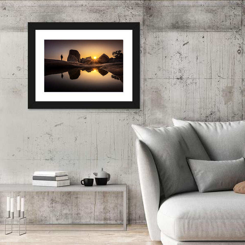 Hemakuta Hill Sunrise Temples Wall Art