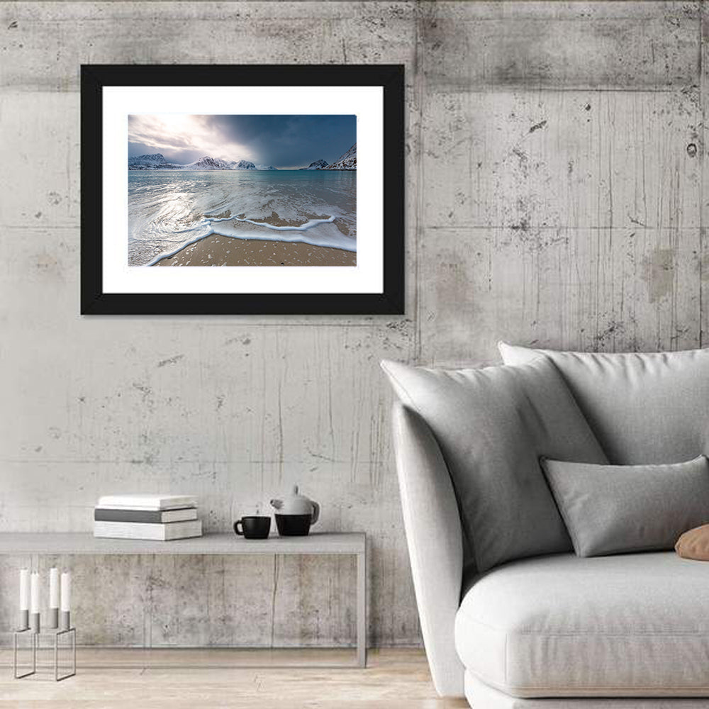 Haukland Beach Winter Light Wall Art
